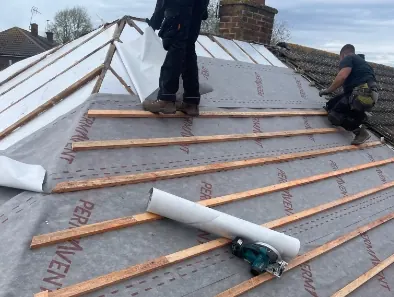 Pitched roofing installation